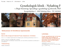 Tablet Screenshot of gynaekologbirgitsteenstrup.dk